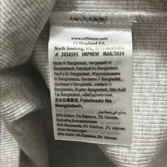 Cotton On Heather Gray Tank Top With White Lace Trim Women’s Size Small - Picture 4 of 5